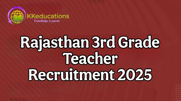 Rajasthan 3rd Grade Teacher Recruitment 2025