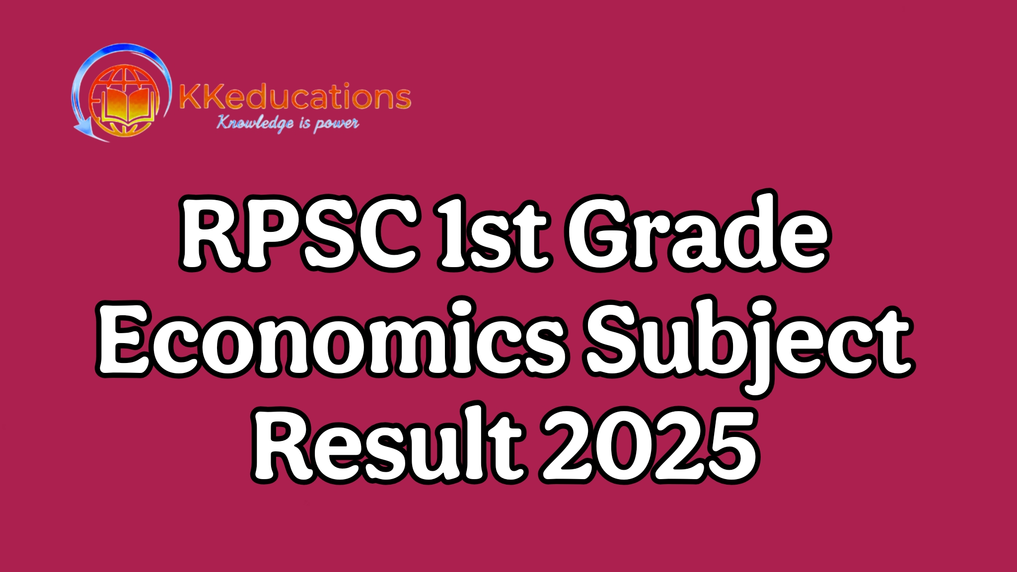 RPSC 1st Grade Recruitment 2024 Economics Subject Result Released