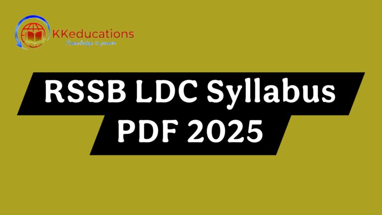 RSSB LDC Syllabus PDF Download 2025