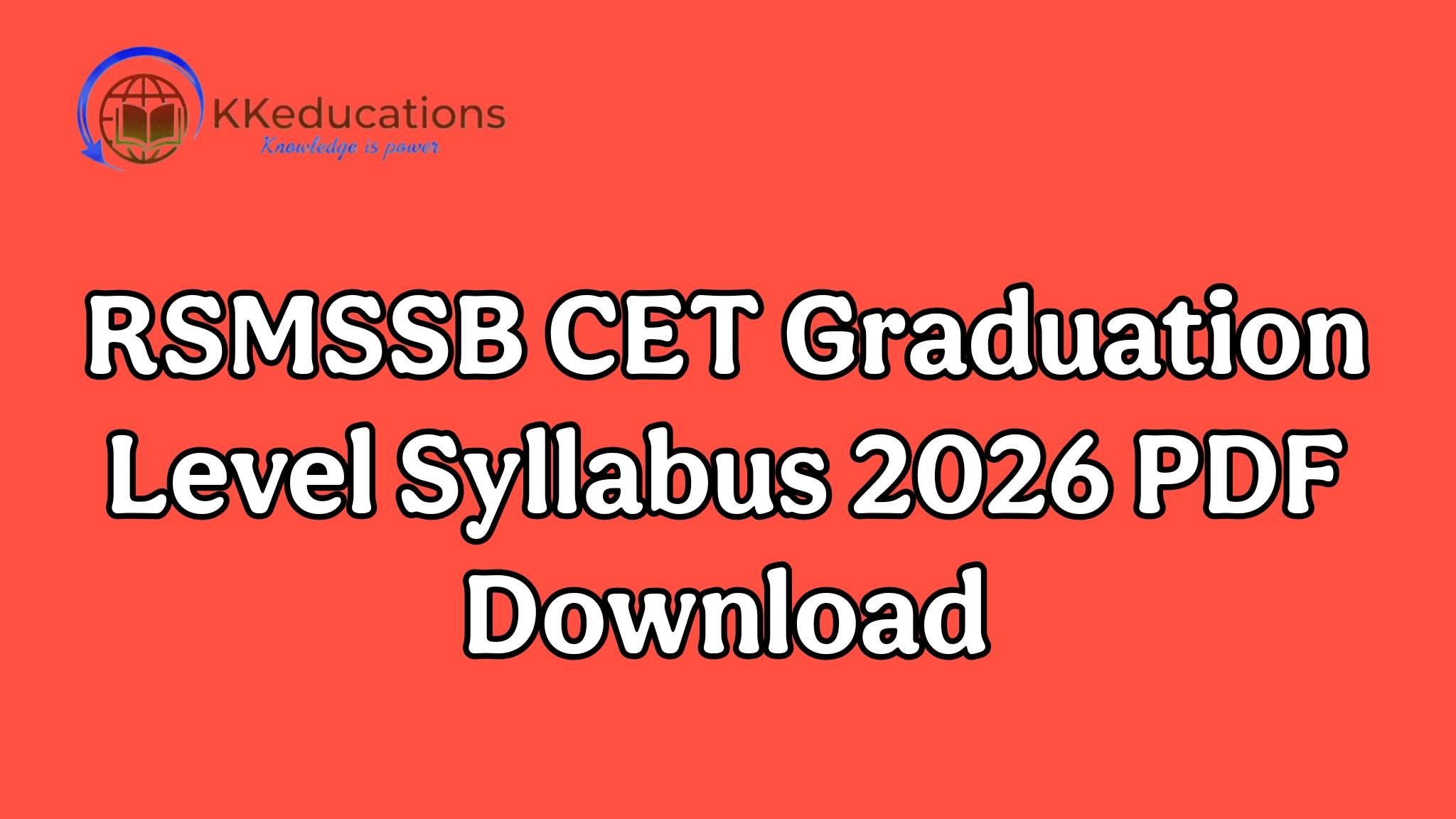RSMSSB CET Graduation Level Syllabus 2026 PDF Download