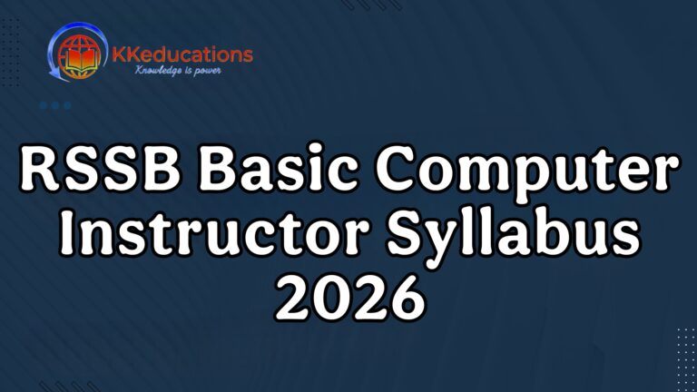 RSSB Basic Computer Instructor Syllabus 2026 PDF Download
