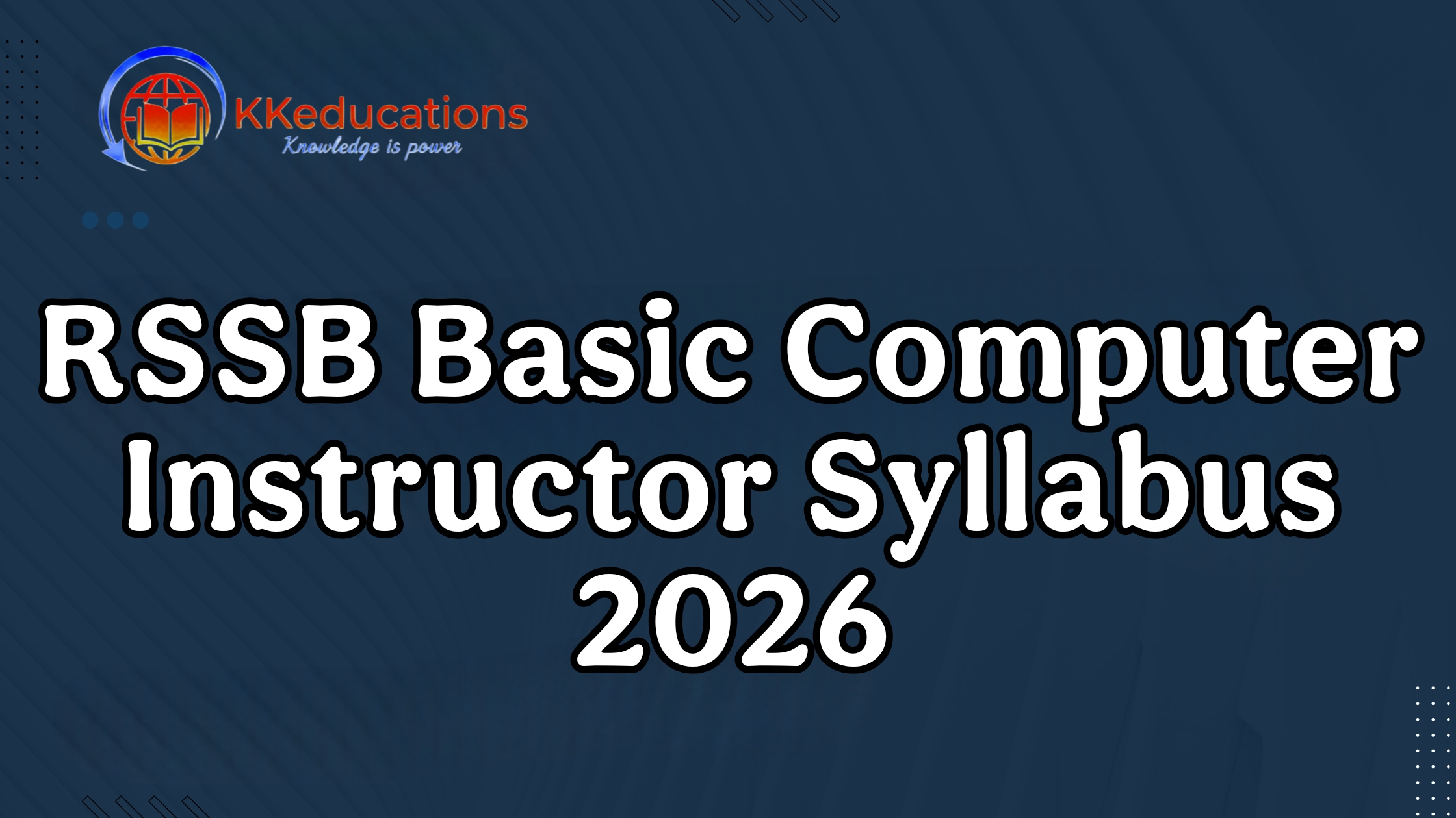RSSB Basic Computer Instructor Syllabus 2026 PDF Download