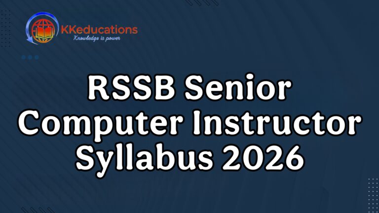 RSSB Senior Computer Instructor Syllabus 2026 PDF Download