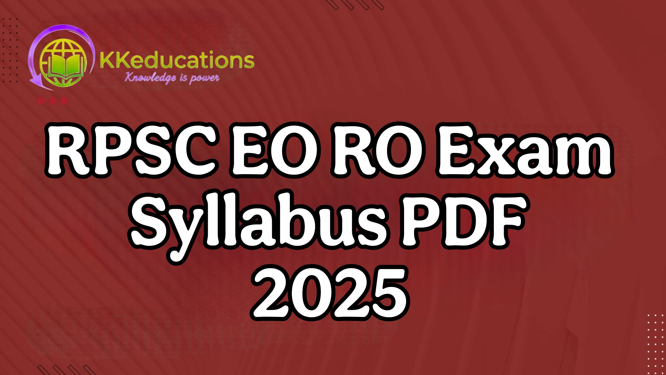 RPSC EO RO Exam Syllabus PDF 2025