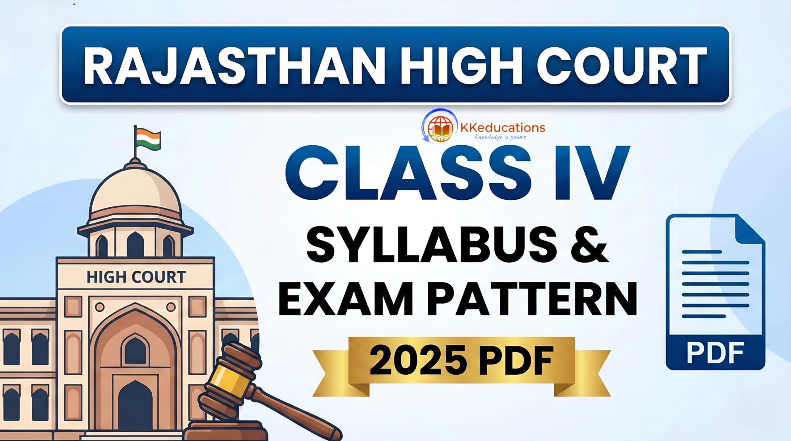 Rajasthan High Court Class IV Syllabus and Exam Pattern 2025 PDF