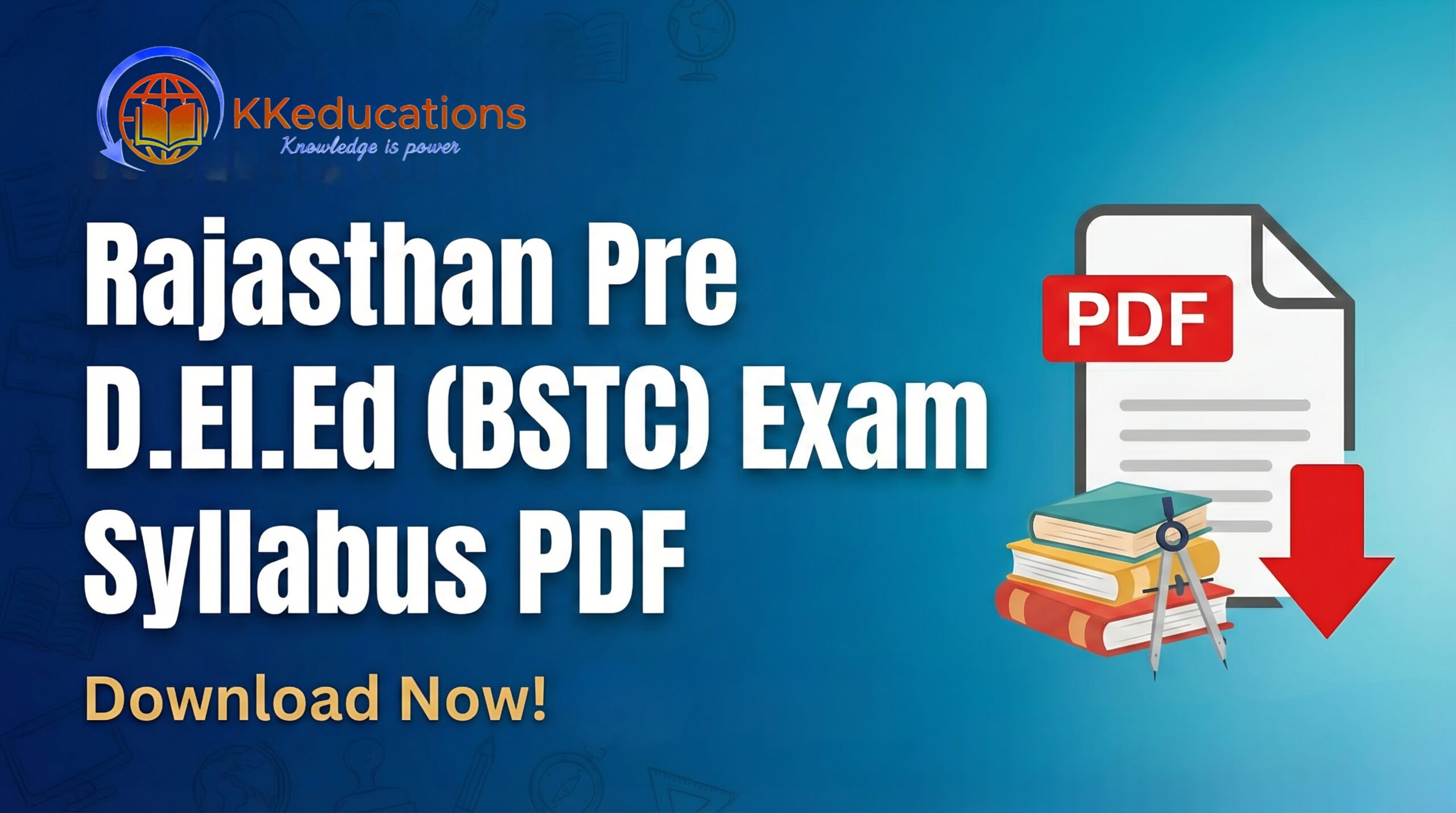 Rajasthan Pre D.El.Ed (BSTC) Syllabus and Exam Pattern 2026 PDF