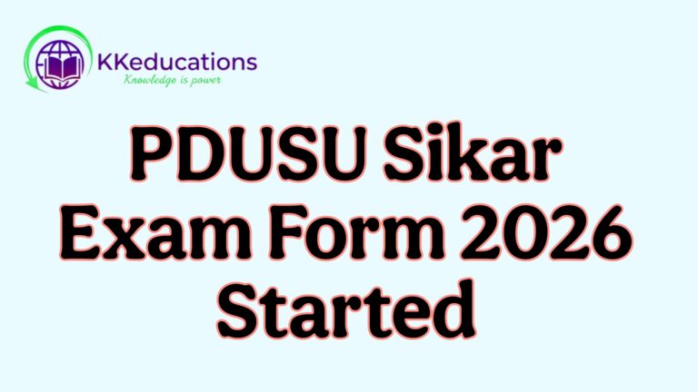 PDUSU Sikar Exam Form 2026 Started