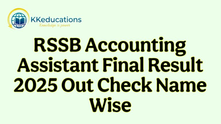 RSSB Accounting Assistant Final Result 2024