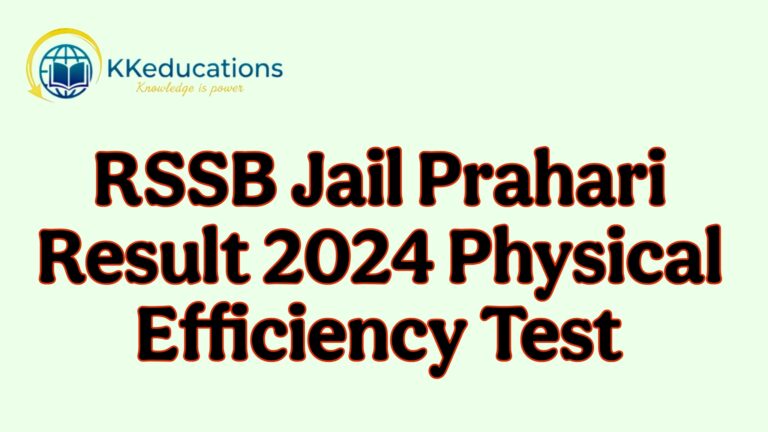RSSB Jail Prahari Recruitment 2024 Physical Efficiency Test List Check