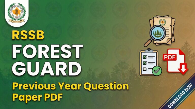 RSSB Forest Guard Previous Year Question Paper PDF