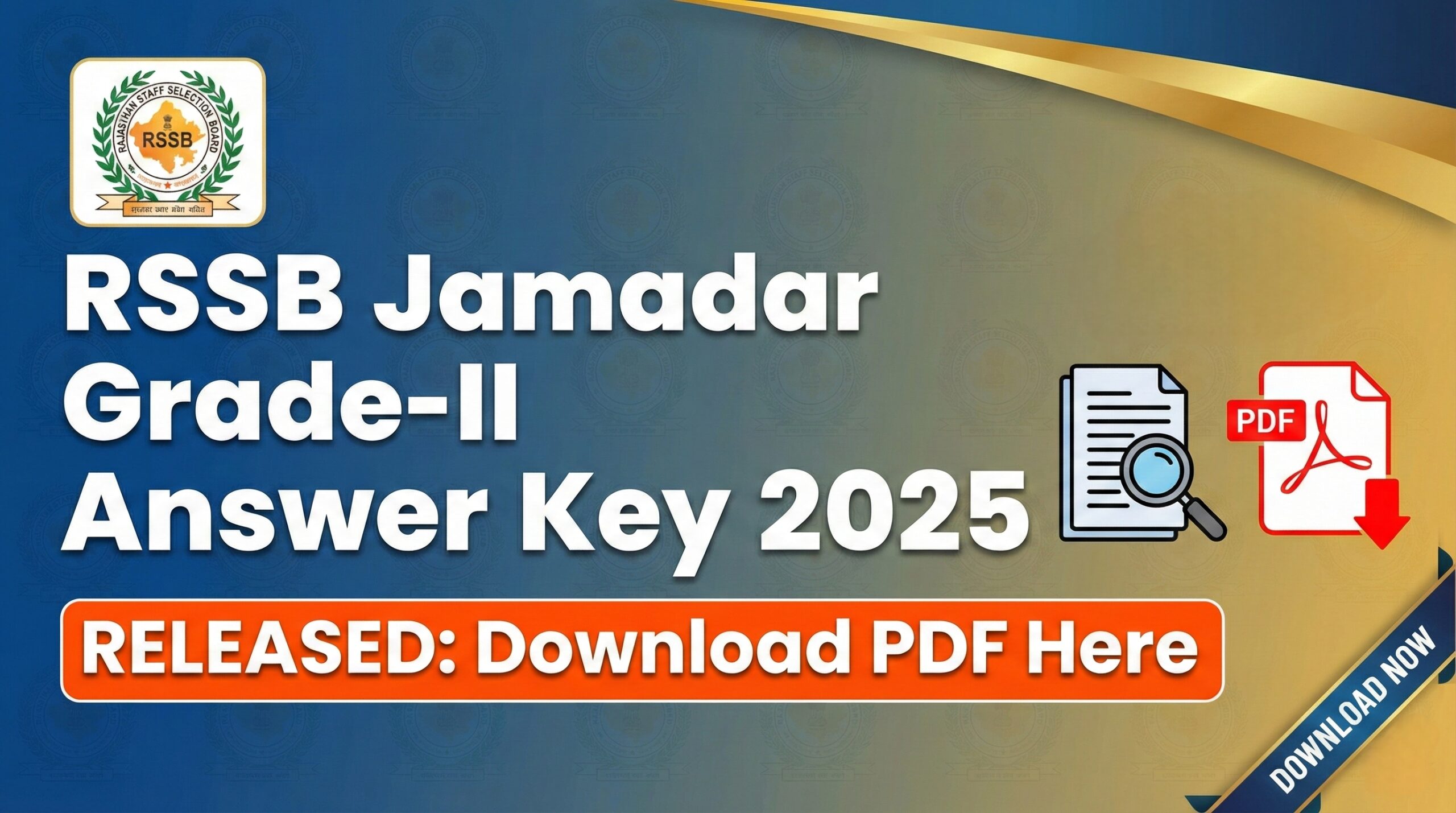 RSSB Jamadar Grade-II Answer Key 2025