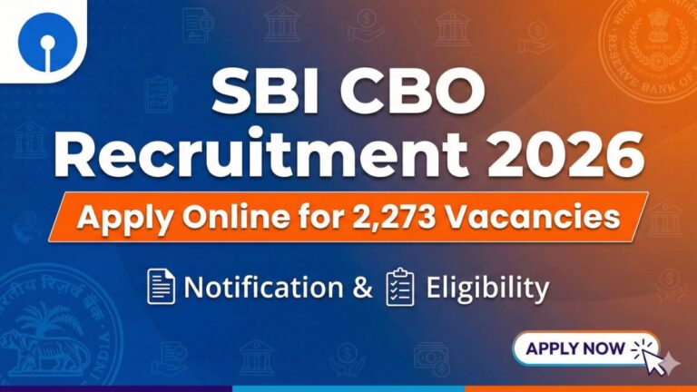 SBI CBO Recruitment 2026