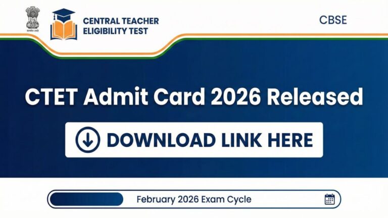CTET Admit Card 2026