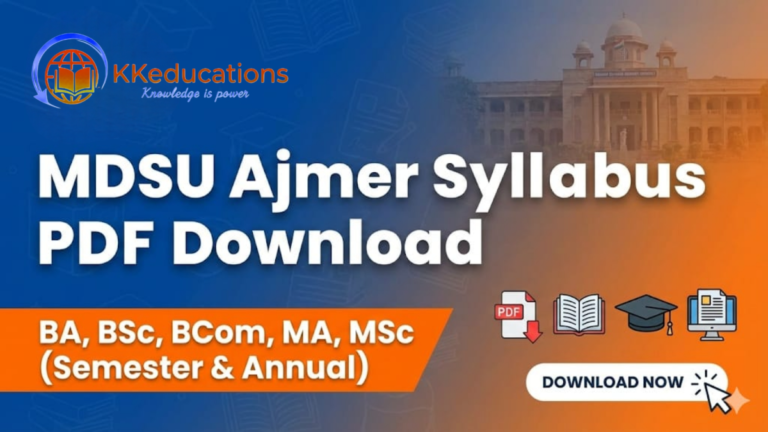 MDSU Ajmer Syllabus PDF Download