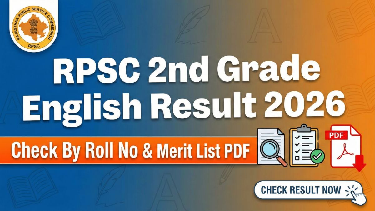 RPSC 2nd Grade English Result 2026