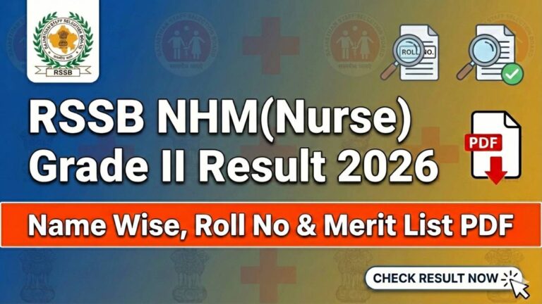 RSSB NHM(Nurse) Grade II Result 2026