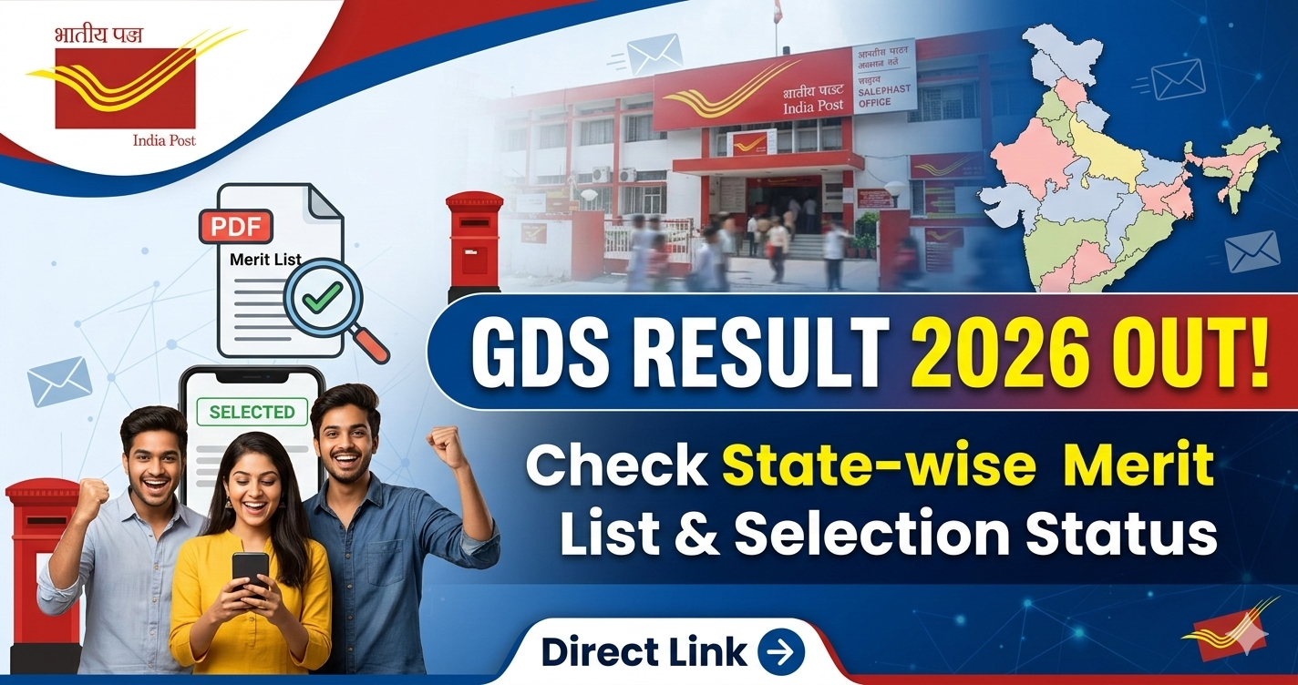India Post GDS Result 2026 Out: State-wise Merit List & Direct Link