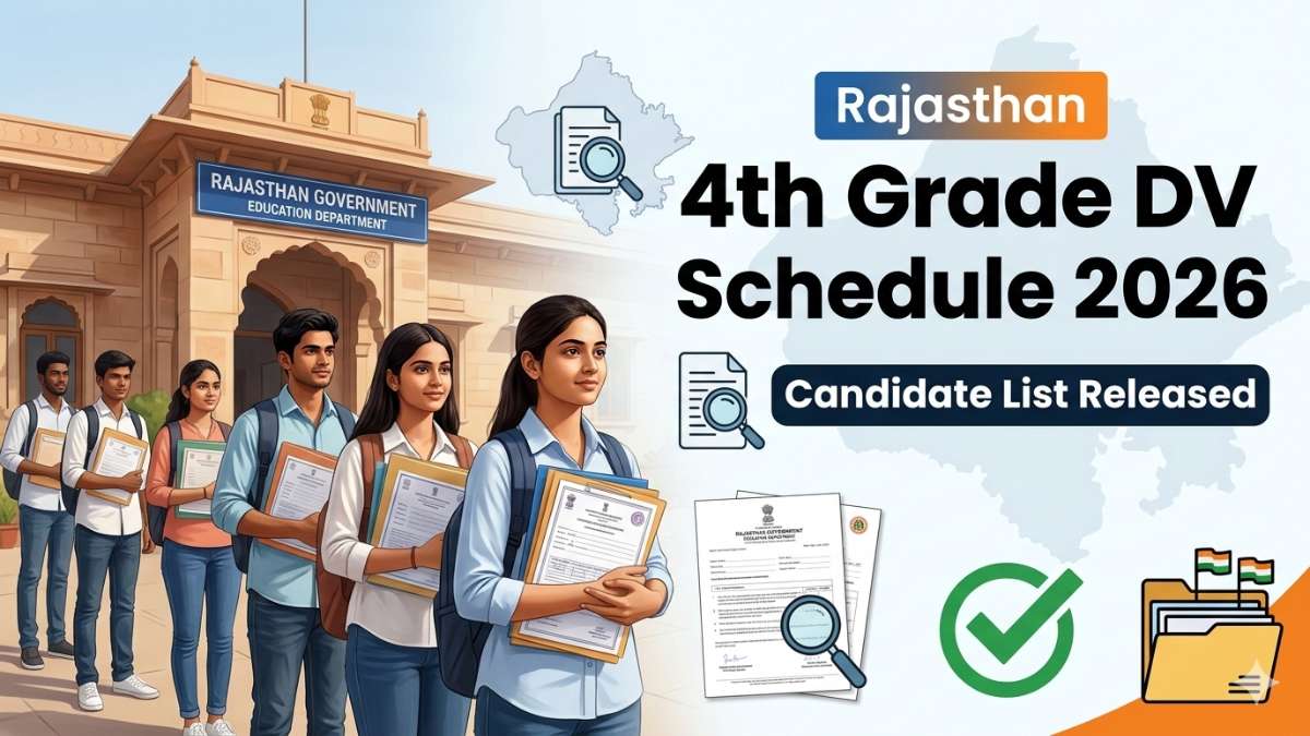 Rajasthan 4th Grade DV Schedule 2026: Candidate List