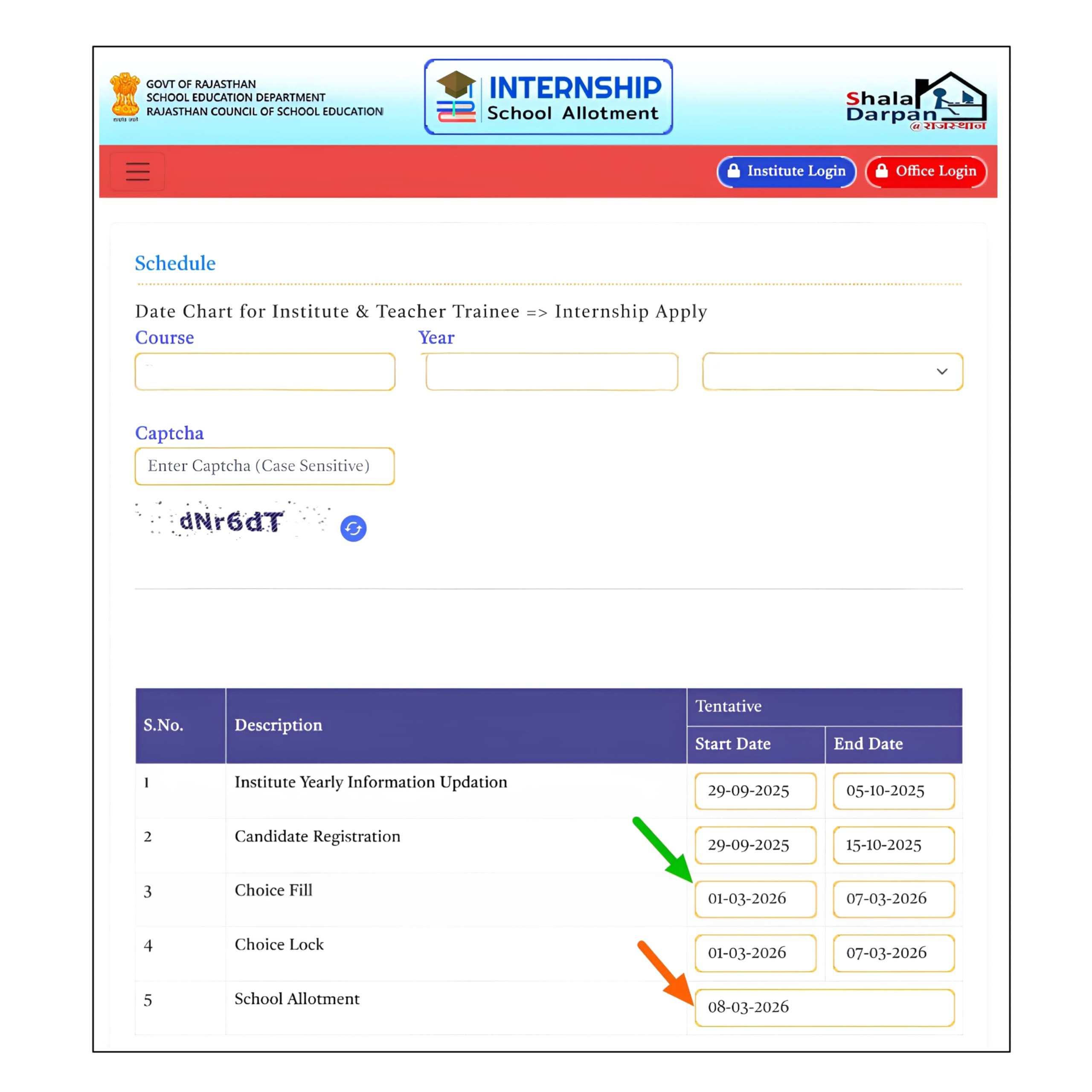 Shala Darpan Internship 2025-26: B.Ed & D.El.Ed School Choice Filling Started, Last Date 7 March