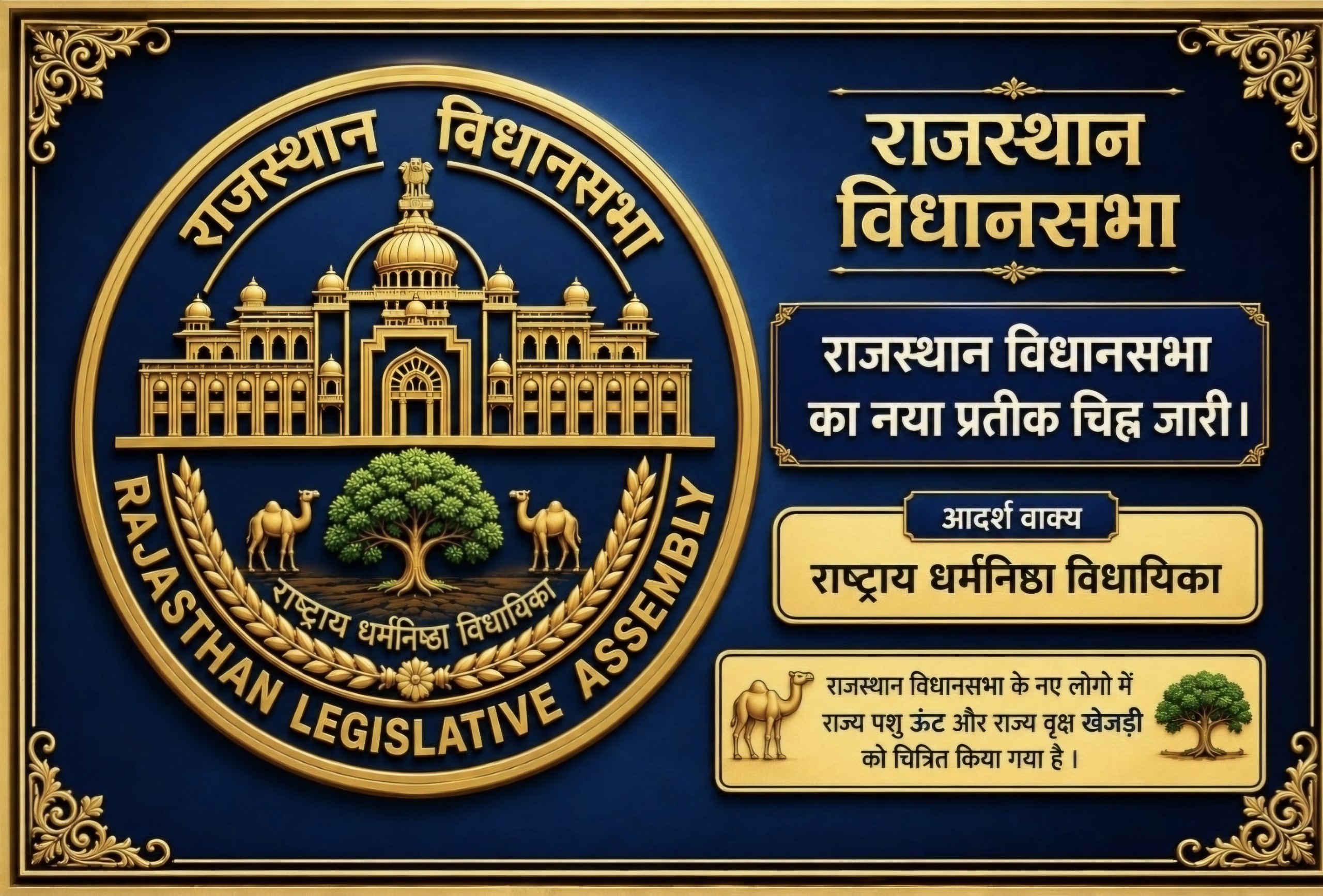 Rajasthan Assembly New Logo Launched by Haribhau Bagde (May 2026)